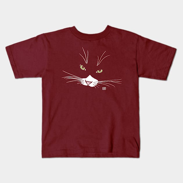 Pinky Cat Kids T-Shirt by WorkOfArtStudios